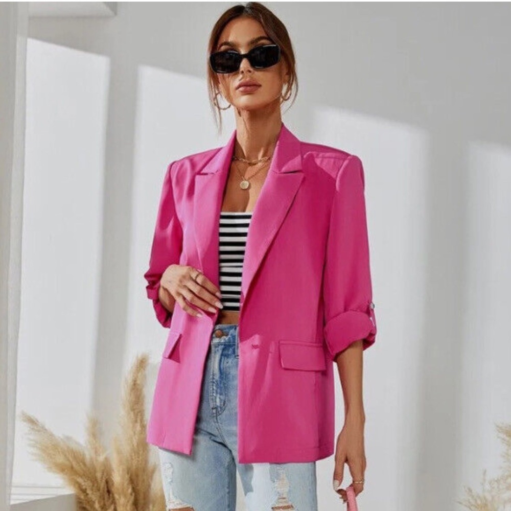 Zara Hot Pink Blazer Jacket